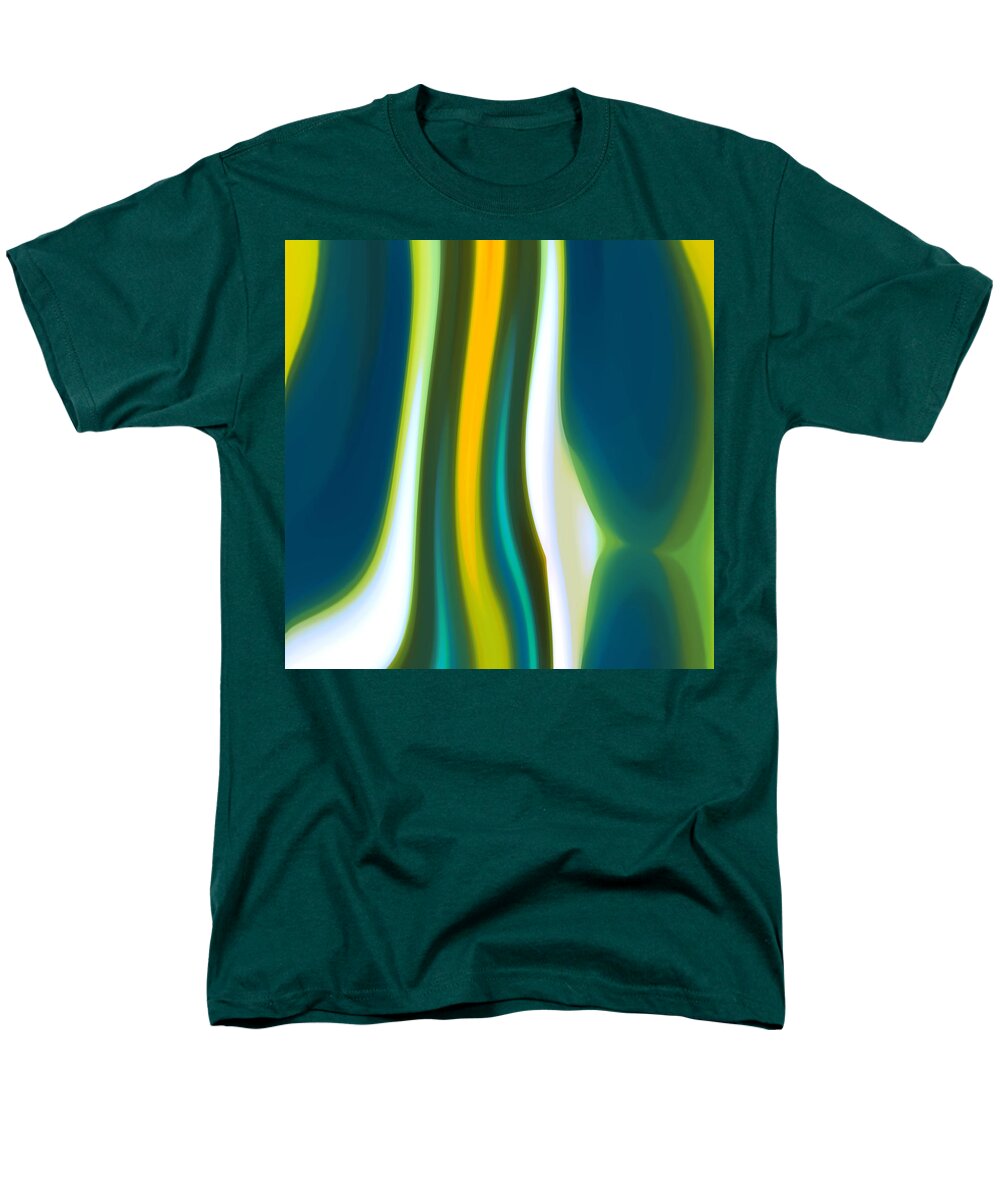 Abstract Landscape Men's T-Shirt (Regular Fit) featuring the painting Abstract Tide 7 by Amy Vangsgard