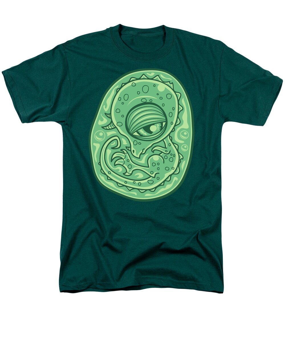 Lizard Men's T-Shirt (Regular Fit) featuring the digital art Baby Dinosaur Embryo by John Schwegel