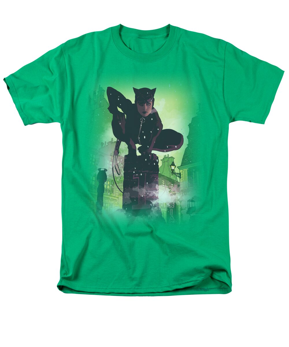 Batman Men's T-Shirt (Regular Fit) featuring the digital art Batman - Catwoman #63 Cover by Brand A