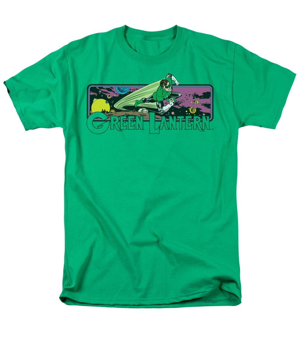 Dc Comics Men's T-Shirt (Regular Fit) featuring the digital art Dc - Green Lantern Cosmos by Brand A