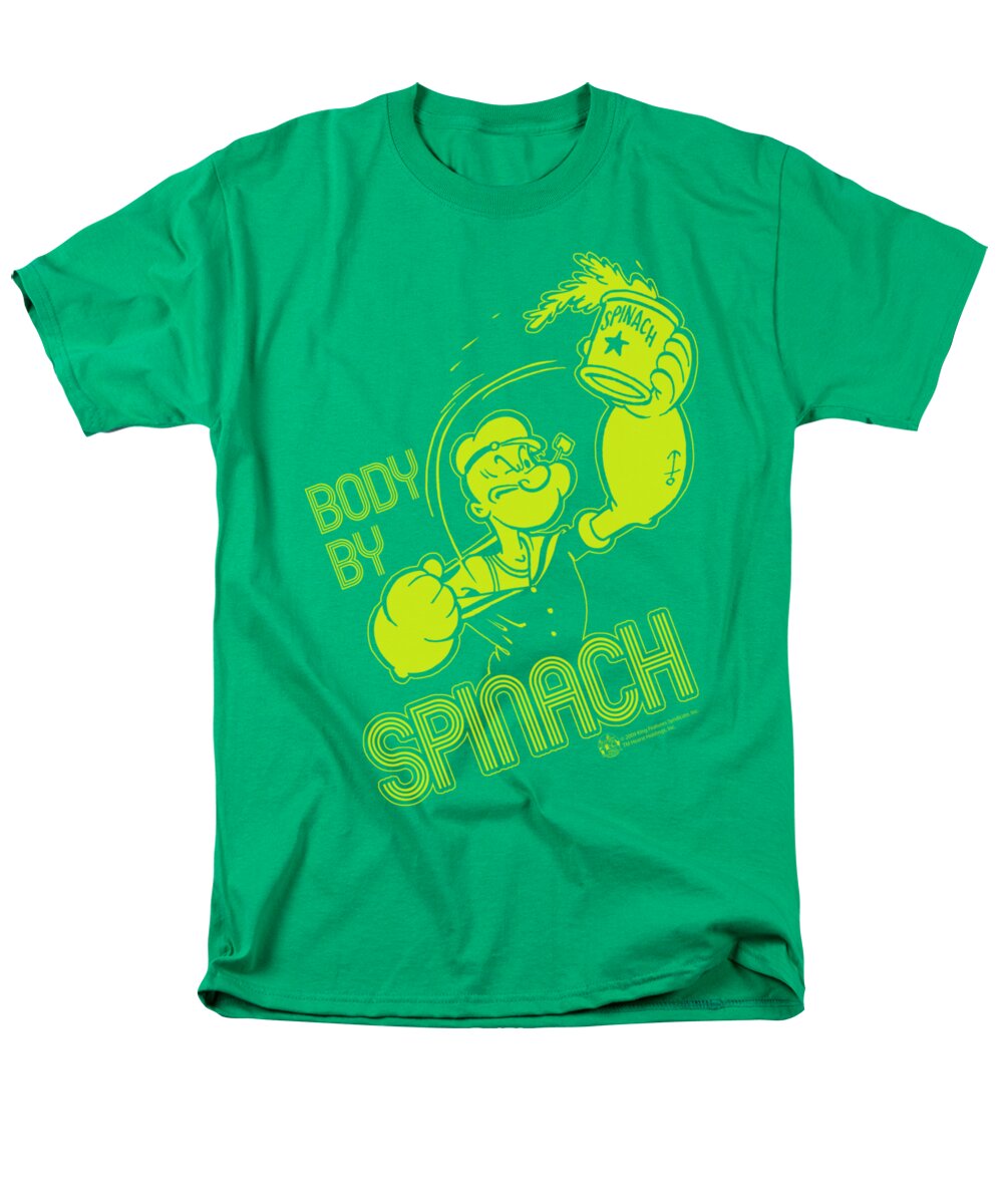 Popeye Men's T-Shirt (Regular Fit) featuring the digital art Popeye - Body By Spinach by Brand A