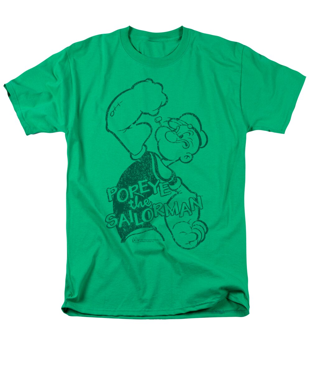 Popeye Men's T-Shirt (Regular Fit) featuring the digital art Popeye - Spinach Strong by Brand A
