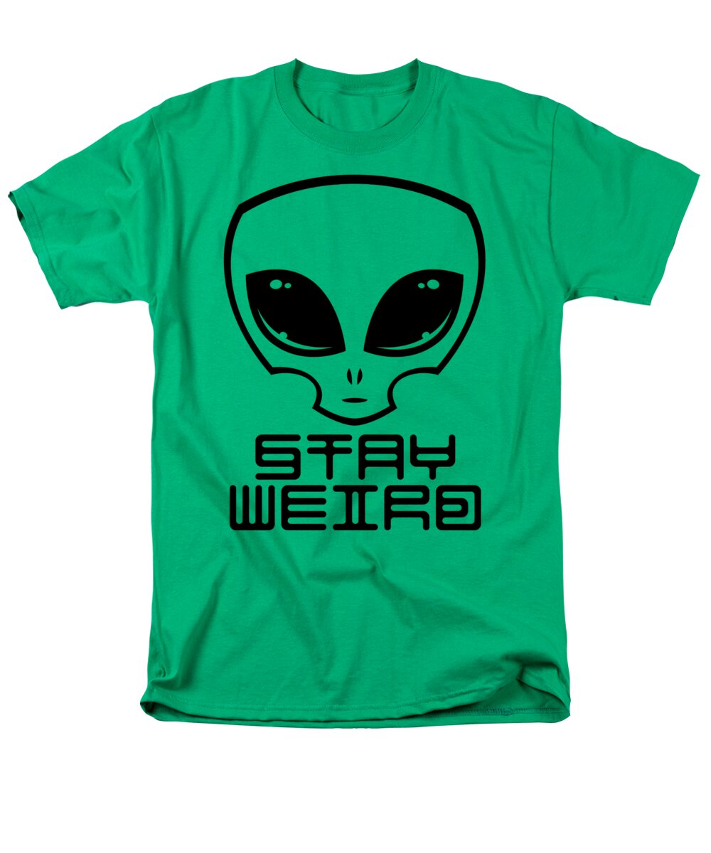 Alien Men's T-Shirt (Regular Fit) featuring the digital art Stay Weird Alien Head by John Schwegel