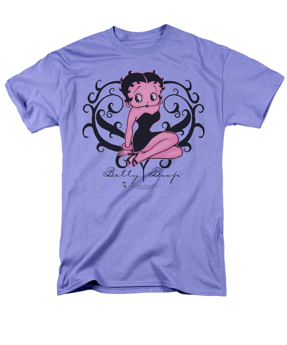 Betty Boop Men's T-Shirt (Regular Fit) featuring the digital art Boop - Scroll Heart by Brand A