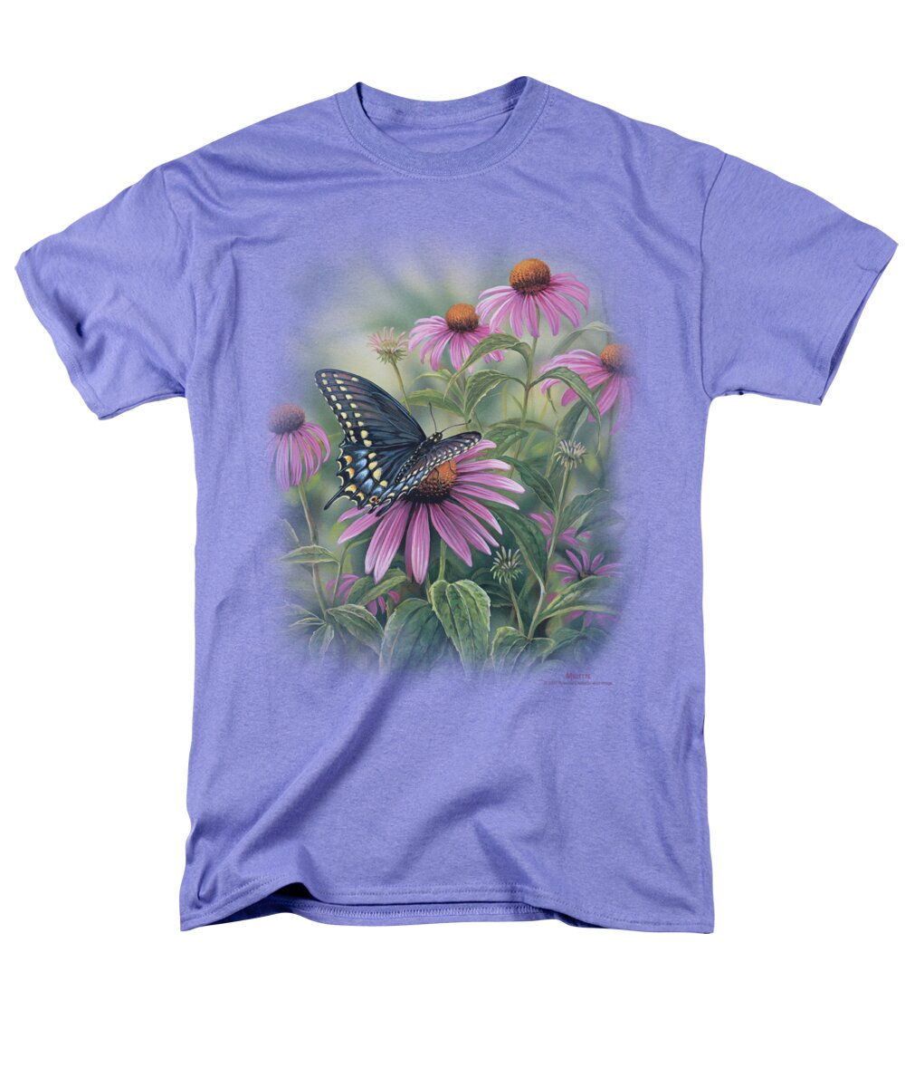 Wildlife Men's T-Shirt (Regular Fit) featuring the digital art Wildlife - Black Swallowtail Butterfly by Brand A
