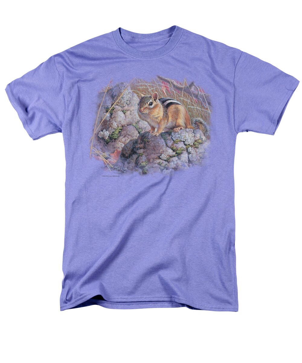 Wildlife Men's T-Shirt (Regular Fit) featuring the digital art Wildlife - Chipmunk Surprise by Brand A