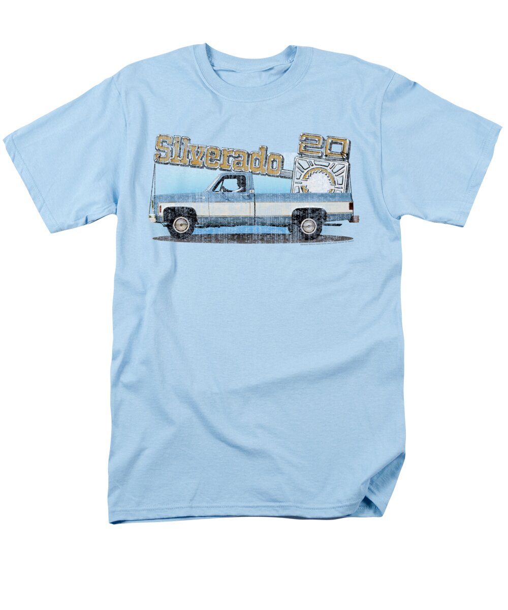  Men's T-Shirt (Regular Fit) featuring the digital art Chevrolet - Old Silverado Sketch by Brand A