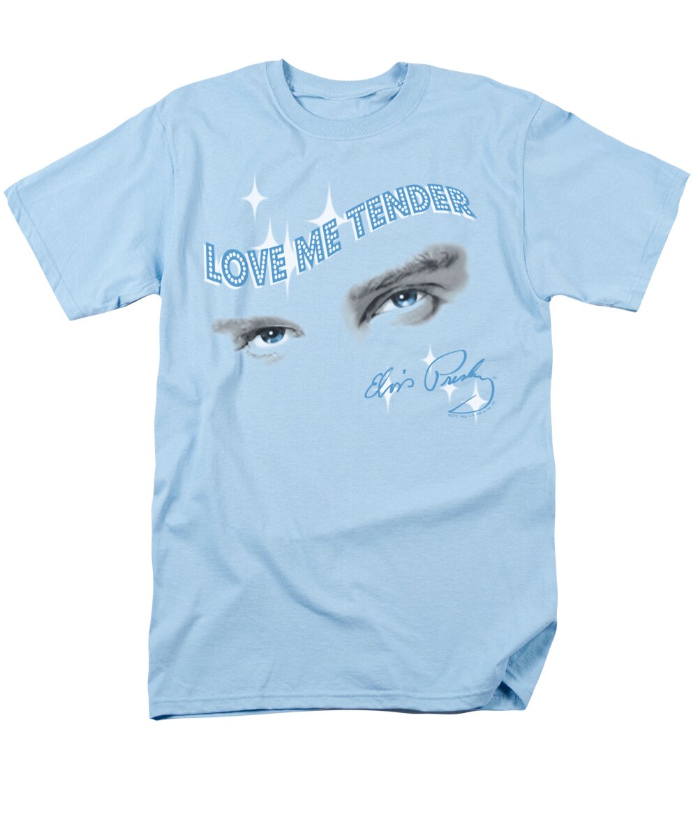 Elvis Men's T-Shirt (Regular Fit) featuring the digital art Elvis - Tender Eyes by Brand A