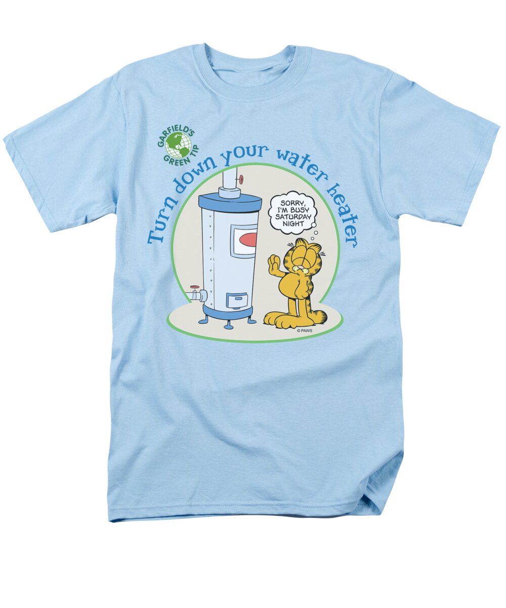 Garfield Men's T-Shirt (Regular Fit) featuring the digital art Garfield - Plant A Tree by Brand A