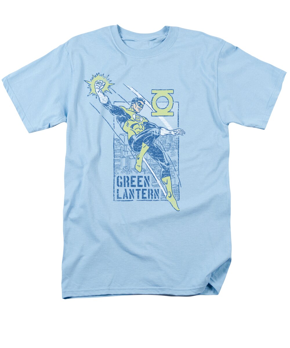 Green Lantern Men's T-Shirt (Regular Fit) featuring the digital art Green Lantern - City Watch by Brand A