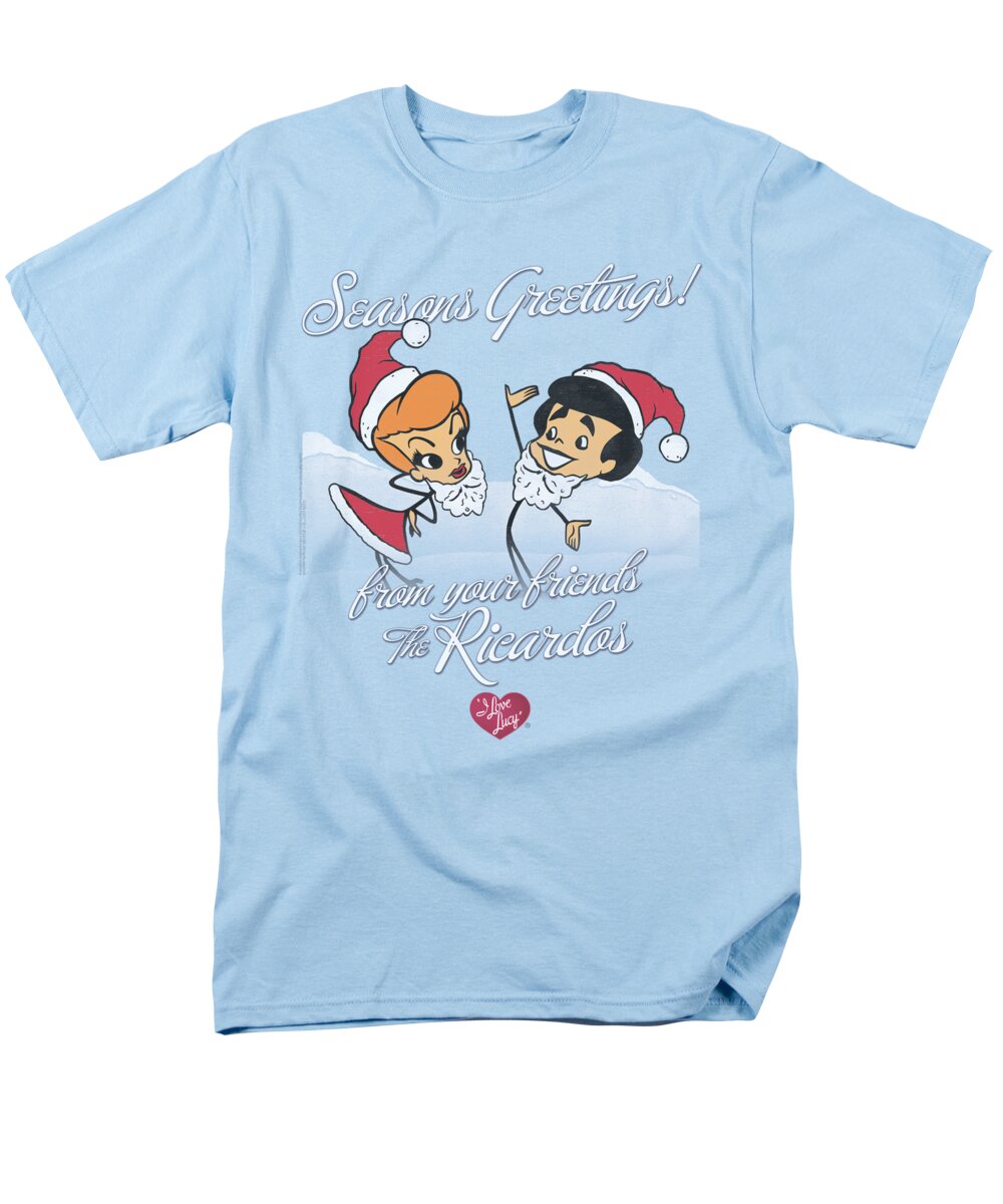 I Love Lucy Men's T-Shirt (Regular Fit) featuring the digital art Lucy - Animated Christmas by Brand A