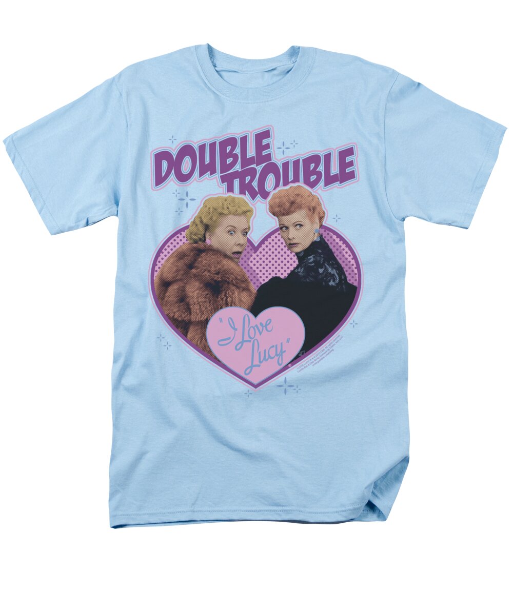 I Love Lucy Men's T-Shirt (Regular Fit) featuring the digital art Lucy - Double Trouble by Brand A
