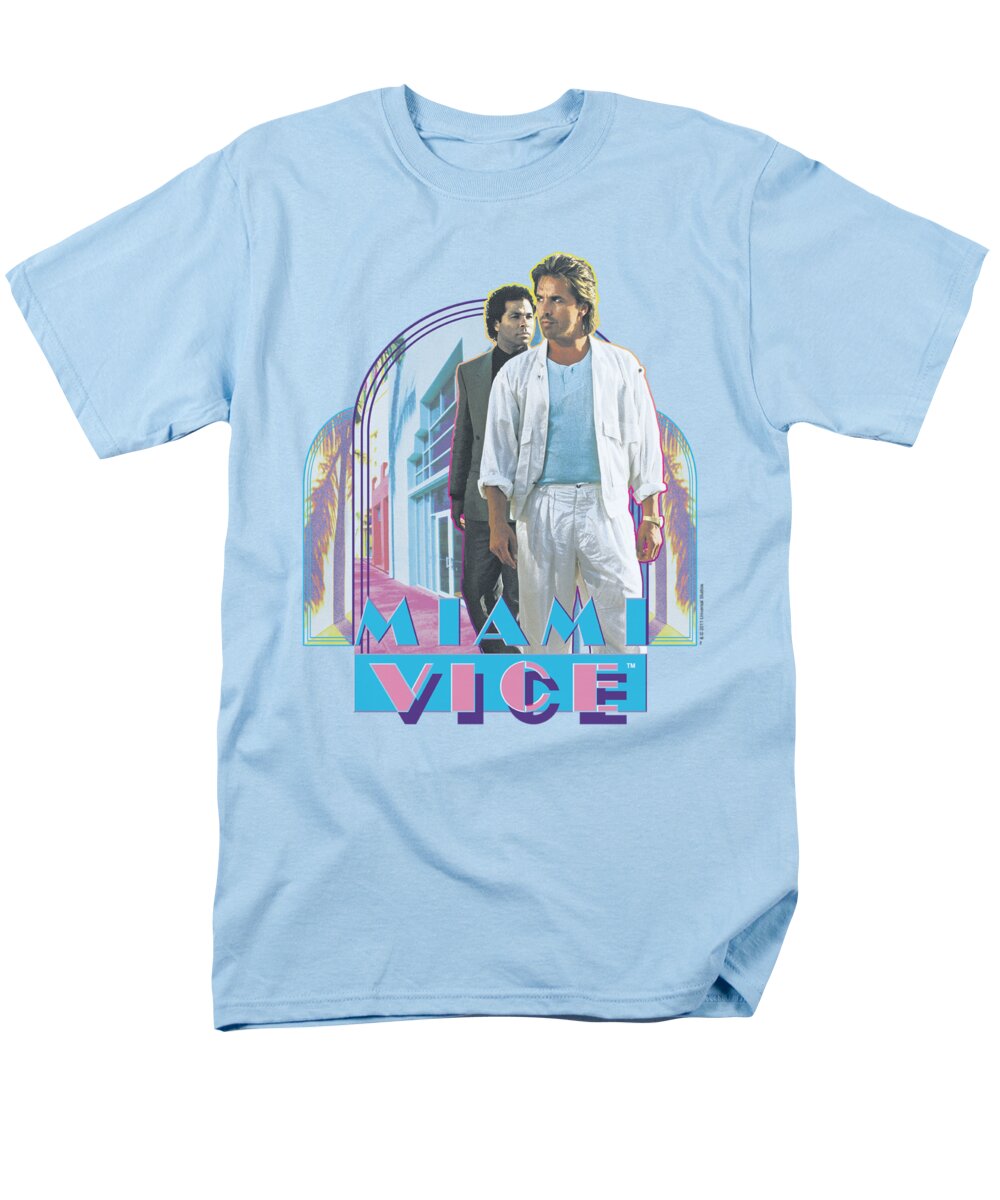 Miami Vice Men's T-Shirt (Regular Fit) featuring the digital art Miami Vice - Miami Heat by Brand A