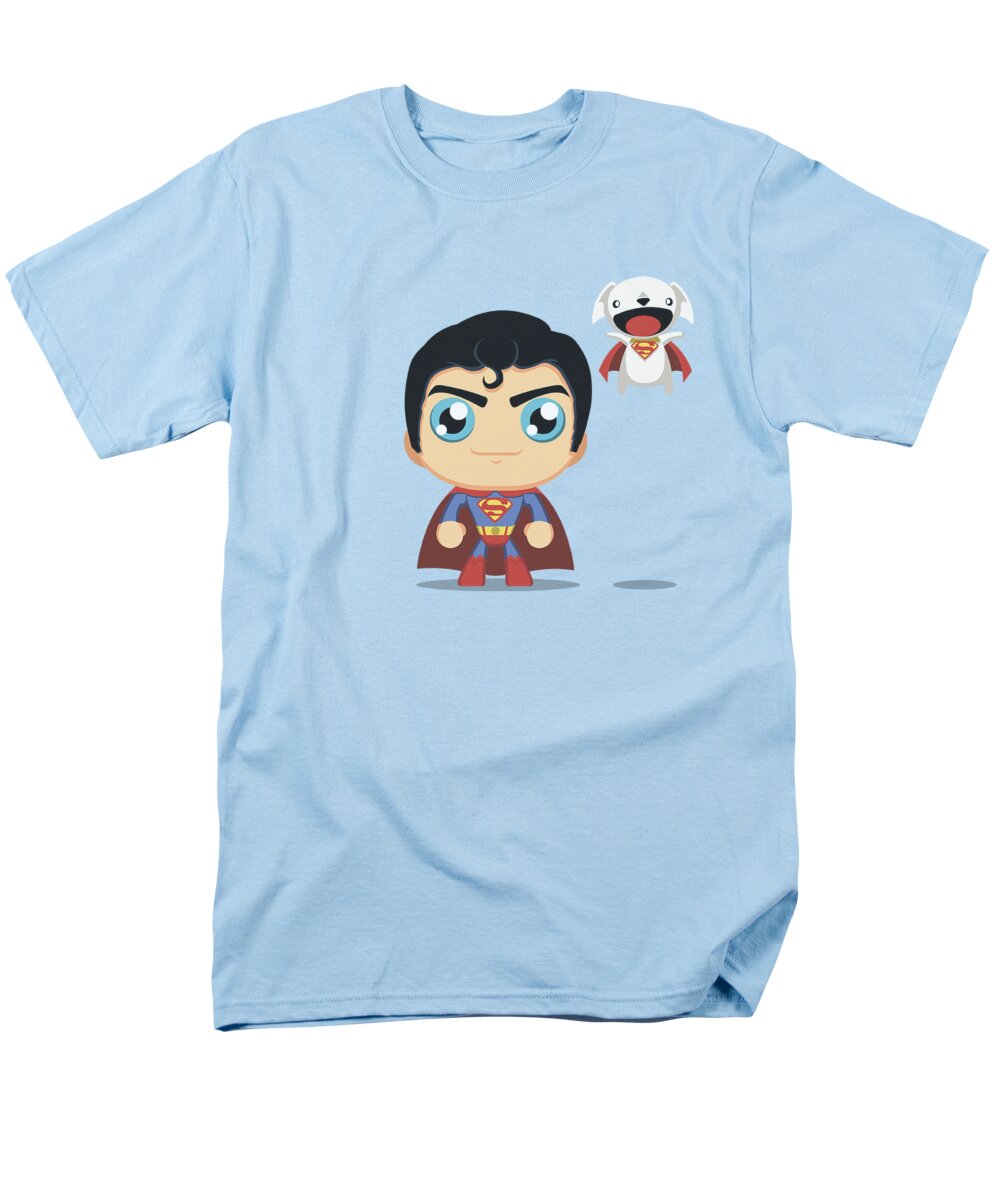Superman Men's T-Shirt (Regular Fit) featuring the digital art Superman - Cute Superman by Brand A