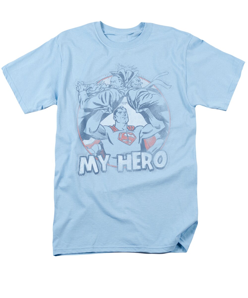 Superman Men's T-Shirt (Regular Fit) featuring the digital art Superman - My Hero by Brand A