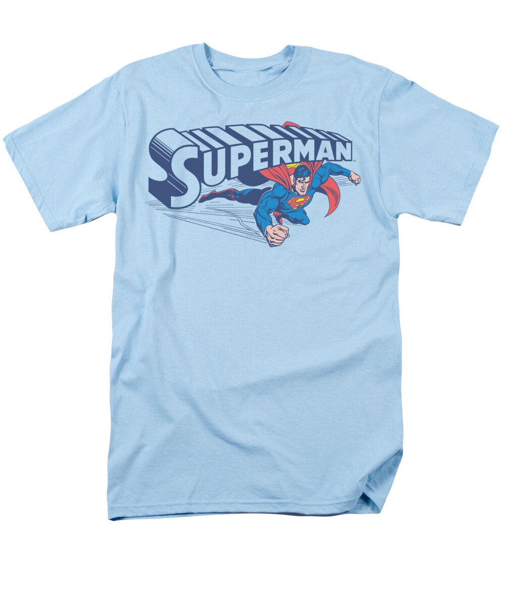 Superman Men's T-Shirt (Regular Fit) featuring the digital art Superman - Under Logo by Brand A