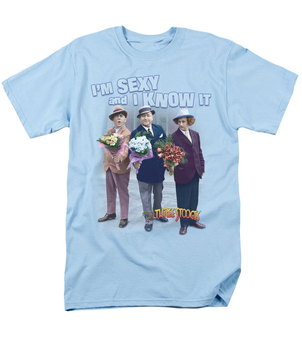 The Three Stooges Men's T-Shirt (Regular Fit) featuring the digital art Three Stooges - Sexy by Brand A