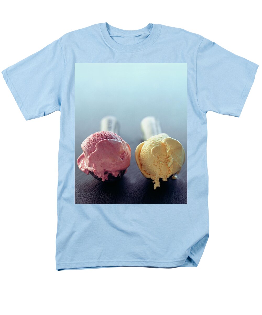 Dairy Men's T-Shirt (Regular Fit) featuring the photograph Two Scoops Of Ice Cream by Romulo Yanes