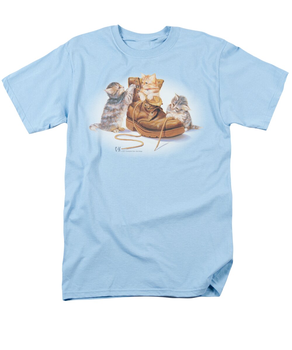 Wildlife Men's T-Shirt (Regular Fit) featuring the digital art Wildlife - Playful Kittens by Brand A