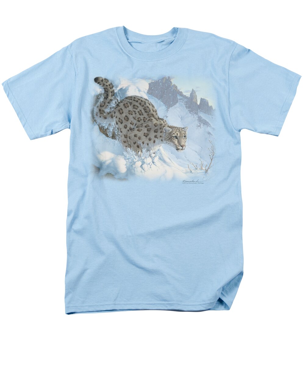 Wildlife Men's T-Shirt (Regular Fit) featuring the digital art Wildlife - Snow Leopard by Brand A