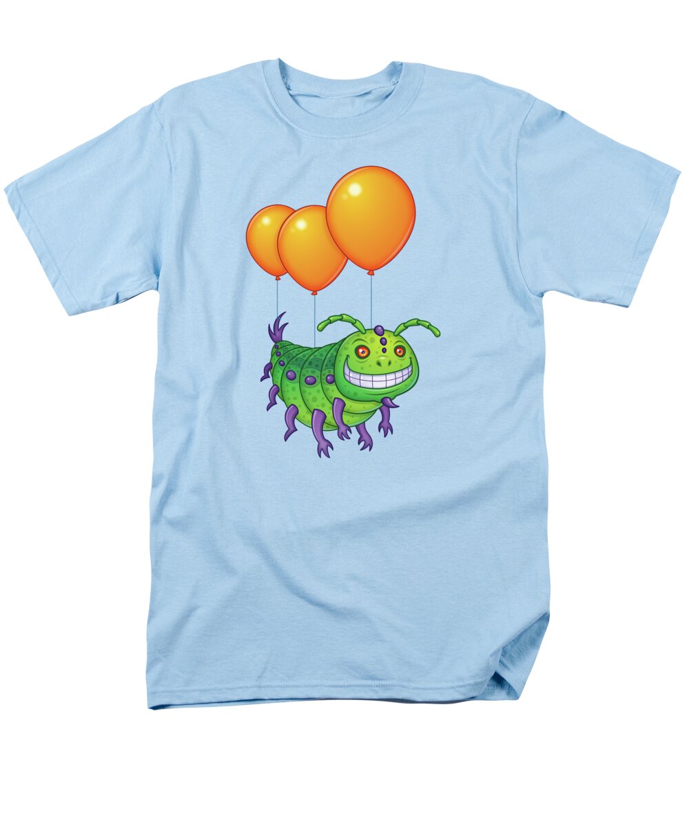 Clouds Men's T-Shirt (Regular Fit) featuring the digital art Impatient Caterpillar by John Schwegel