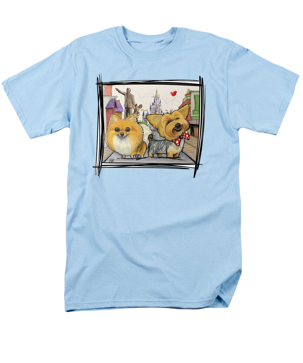 Hernandez Men's T-Shirt (Regular Fit) featuring the drawing 5337 Hernandez by Canine Caricatures By John LaFree