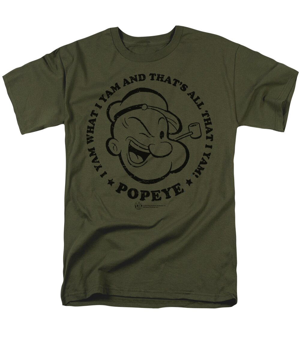 Popeye Men's T-Shirt (Regular Fit) featuring the digital art Popeye - I Yam by Brand A