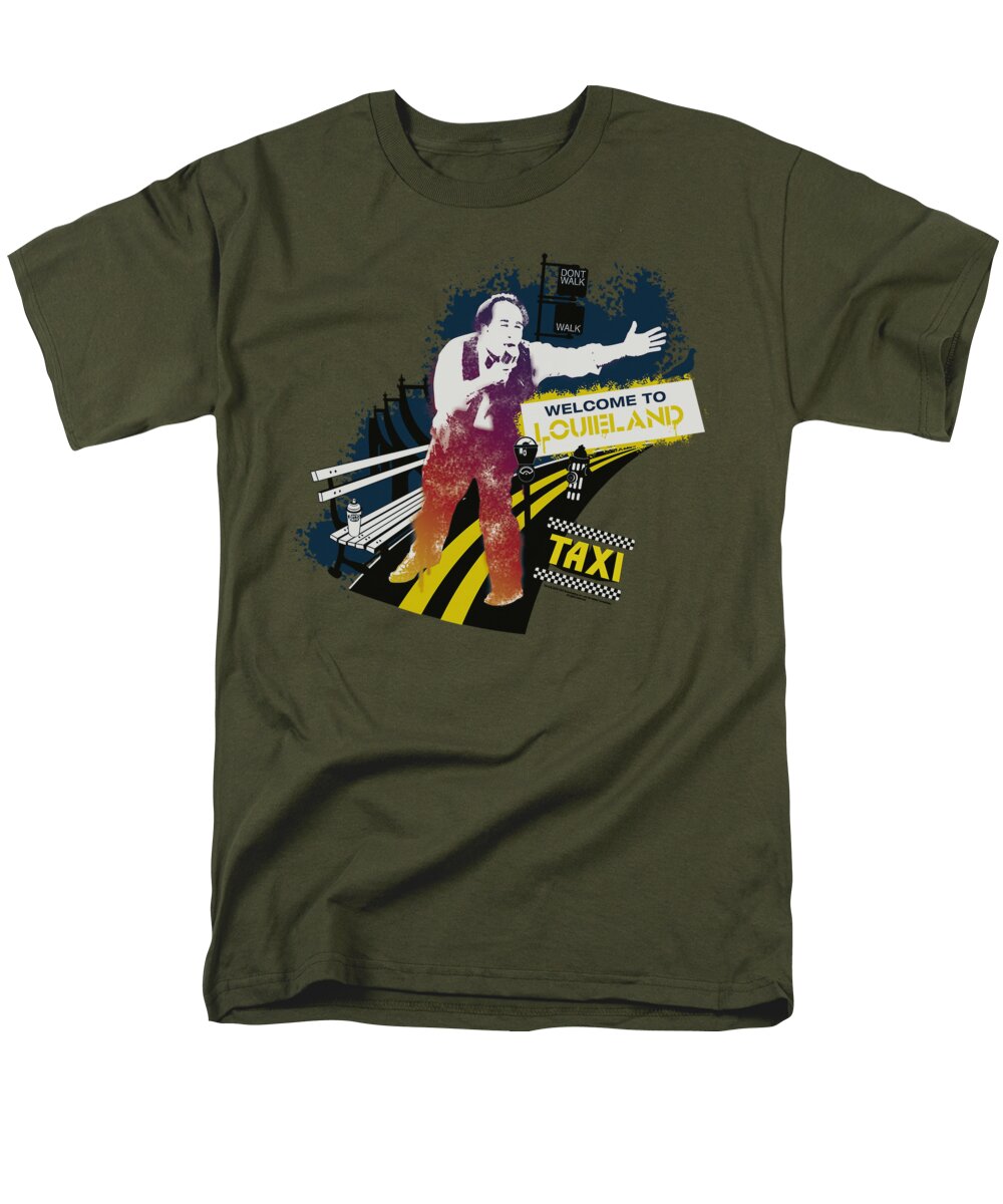 Taxi Men's T-Shirt (Regular Fit) featuring the digital art Taxi - Louieland by Brand A