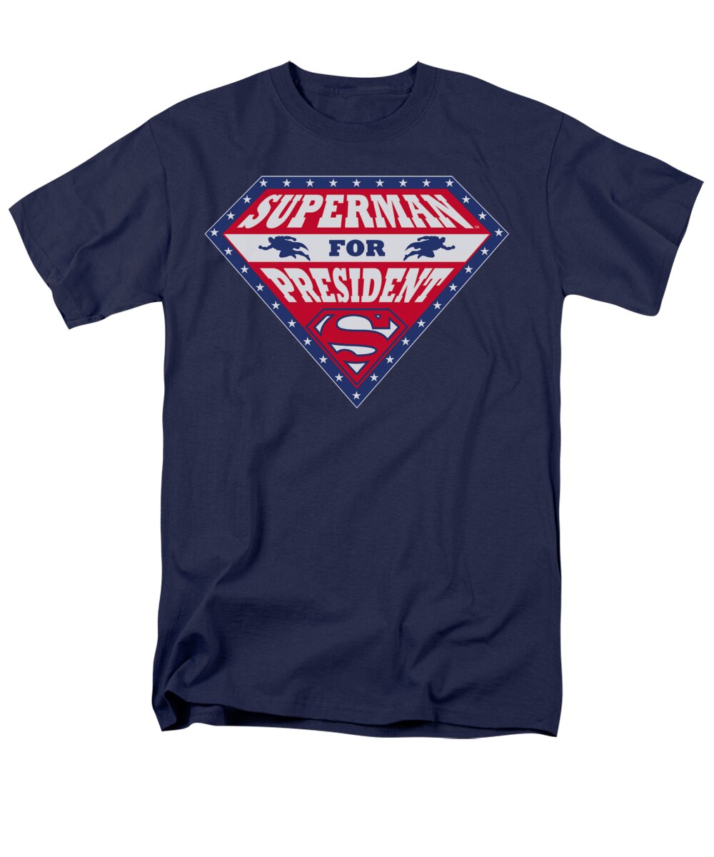 Superman Men's T-Shirt (Regular Fit) featuring the digital art Superman - Superman For President by Brand A