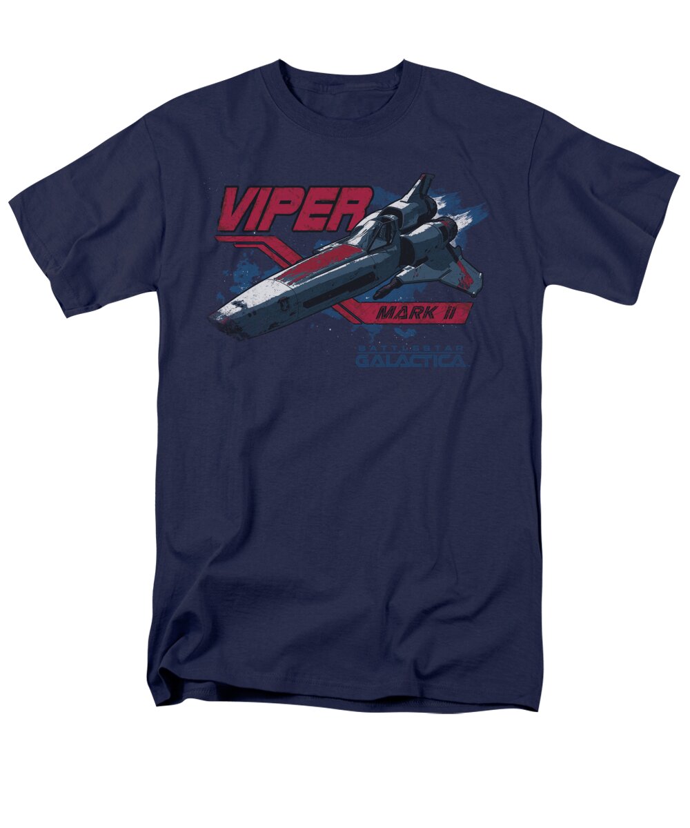 Battlestar Men's T-Shirt (Regular Fit) featuring the digital art Bsg - Viper Mark II by Brand A