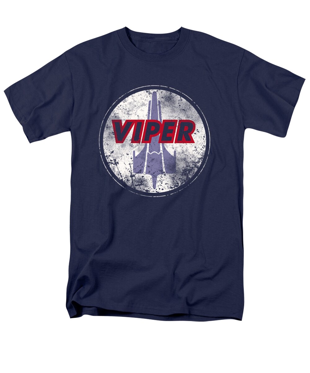  Men's T-Shirt (Regular Fit) featuring the digital art Bsg - War Torn Viper Logo by Brand A