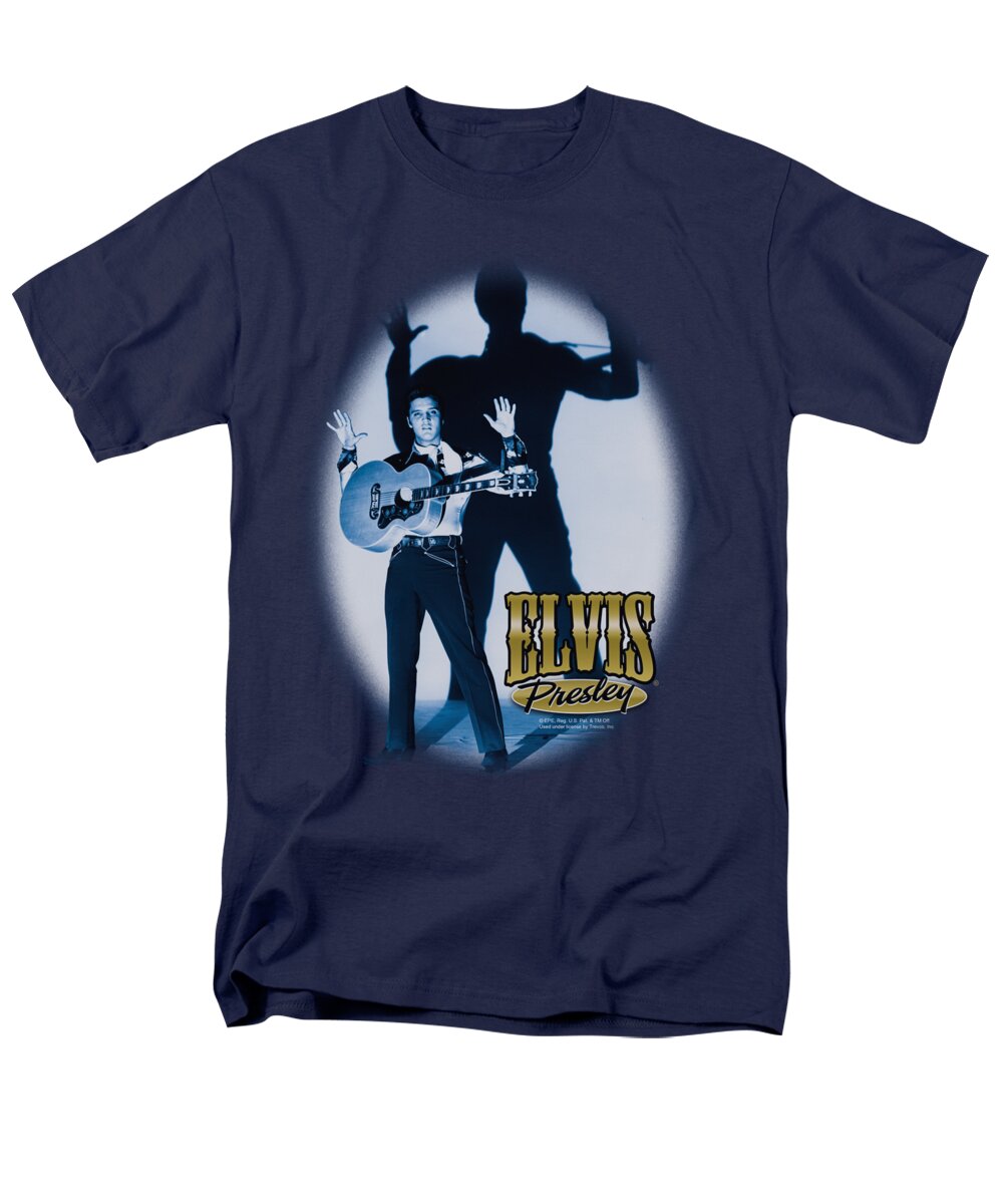 Elvis Men's T-Shirt (Regular Fit) featuring the digital art Elvis - Hands Up by Brand A