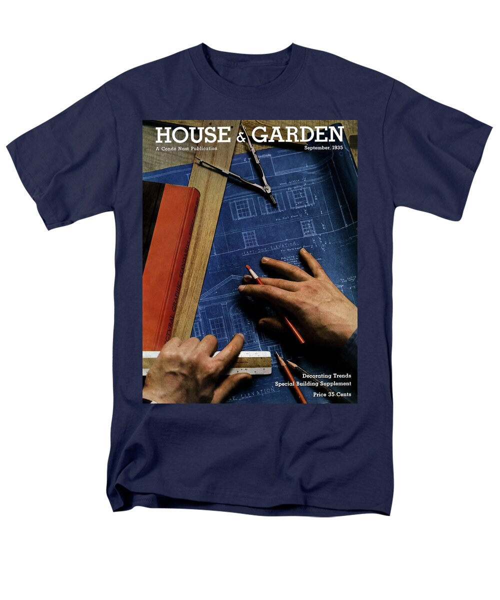 House And Garden Men's T-Shirt (Regular Fit) featuring the photograph House And Garden Cover Of A Person by Anton Bruehl