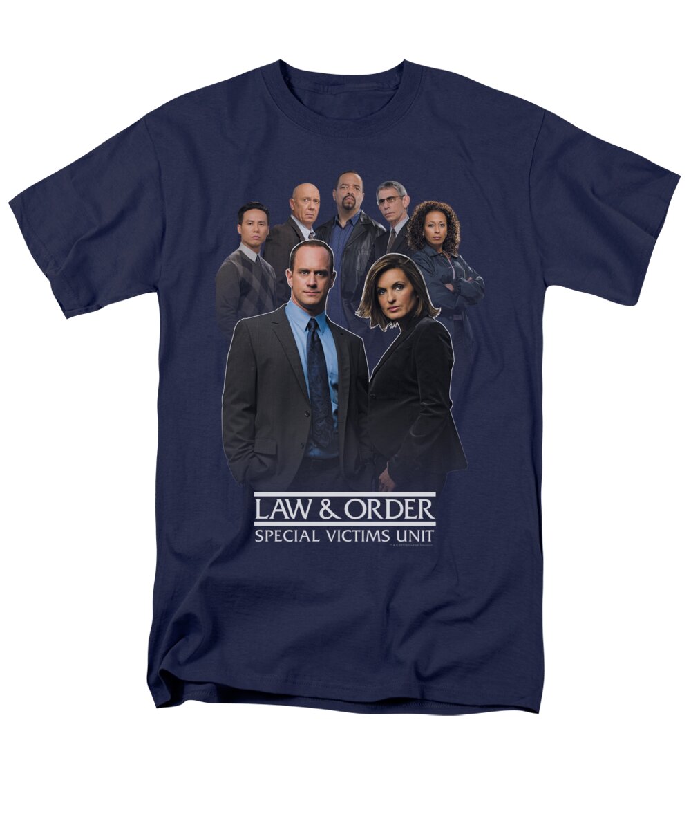 Law And Order Men's T-Shirt (Regular Fit) featuring the digital art Law And Order Svu - Team by Brand A
