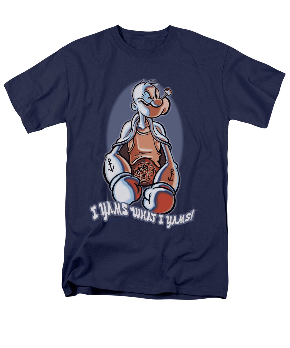 Popeye Men's T-Shirt (Regular Fit) featuring the digital art Popeye - I Yams by Brand A