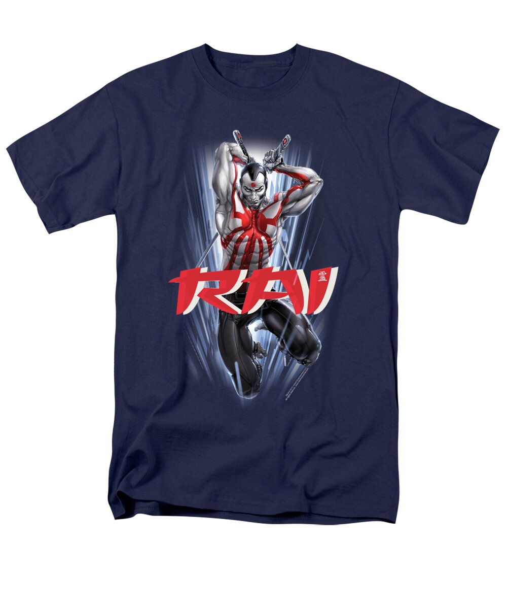  Men's T-Shirt (Regular Fit) featuring the digital art Rai - Leap And Slice by Brand A