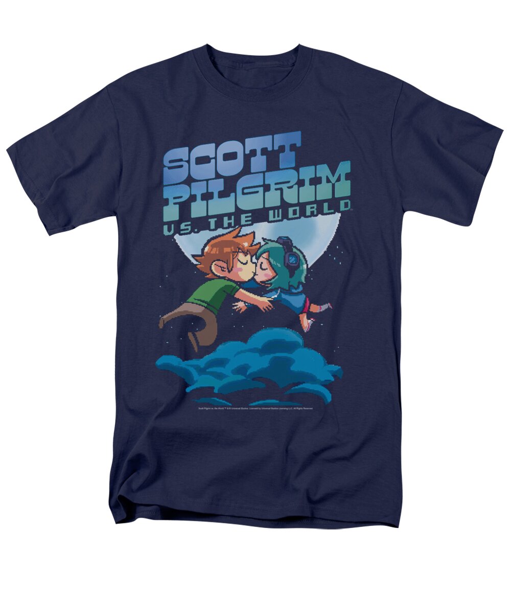 Scott Pilgrim Men's T-Shirt (Regular Fit) featuring the digital art Scott Pilgrim - Lovers by Brand A