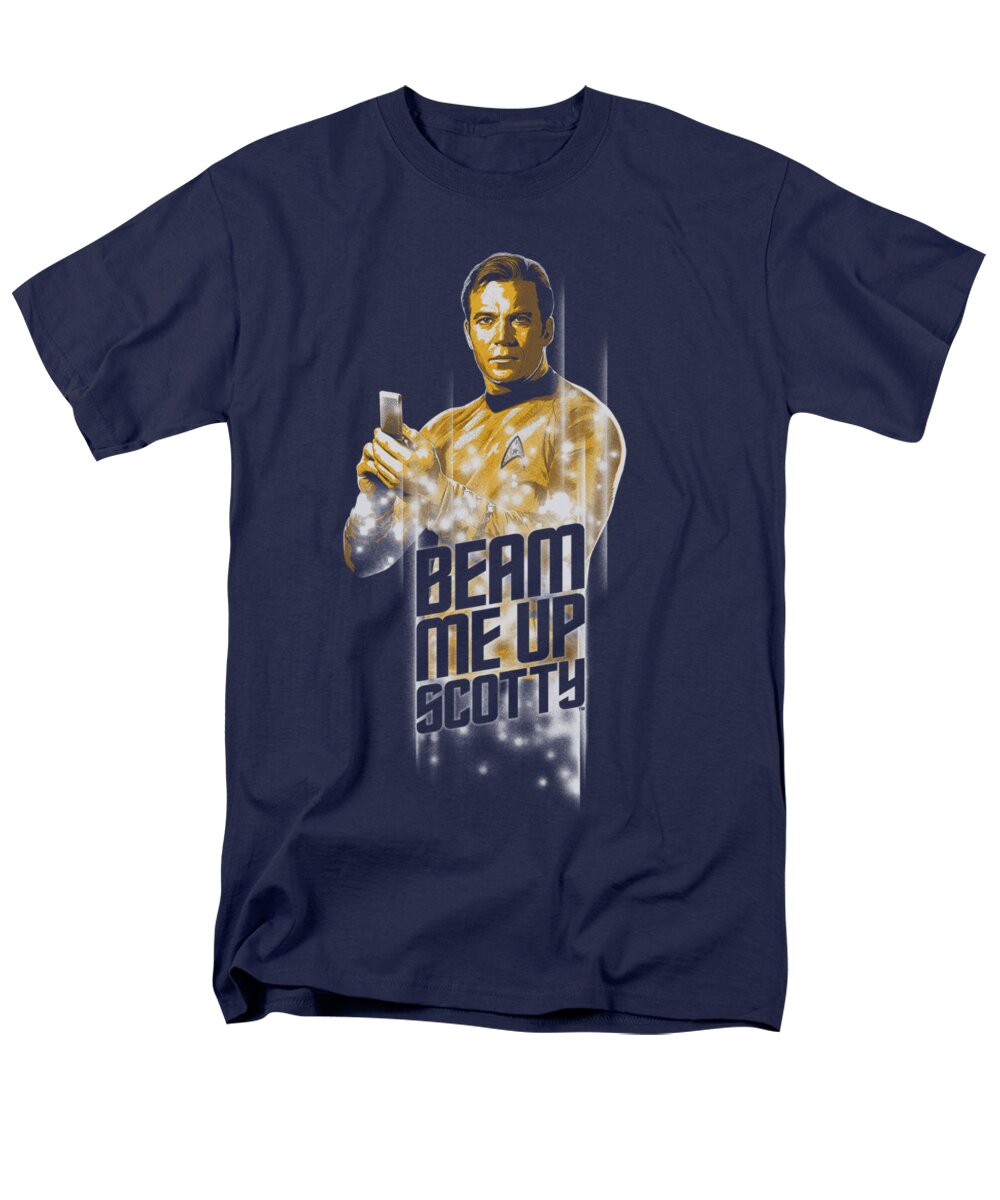 Star Trek Men's T-Shirt (Regular Fit) featuring the digital art Star Trek - Beam Me Up by Brand A