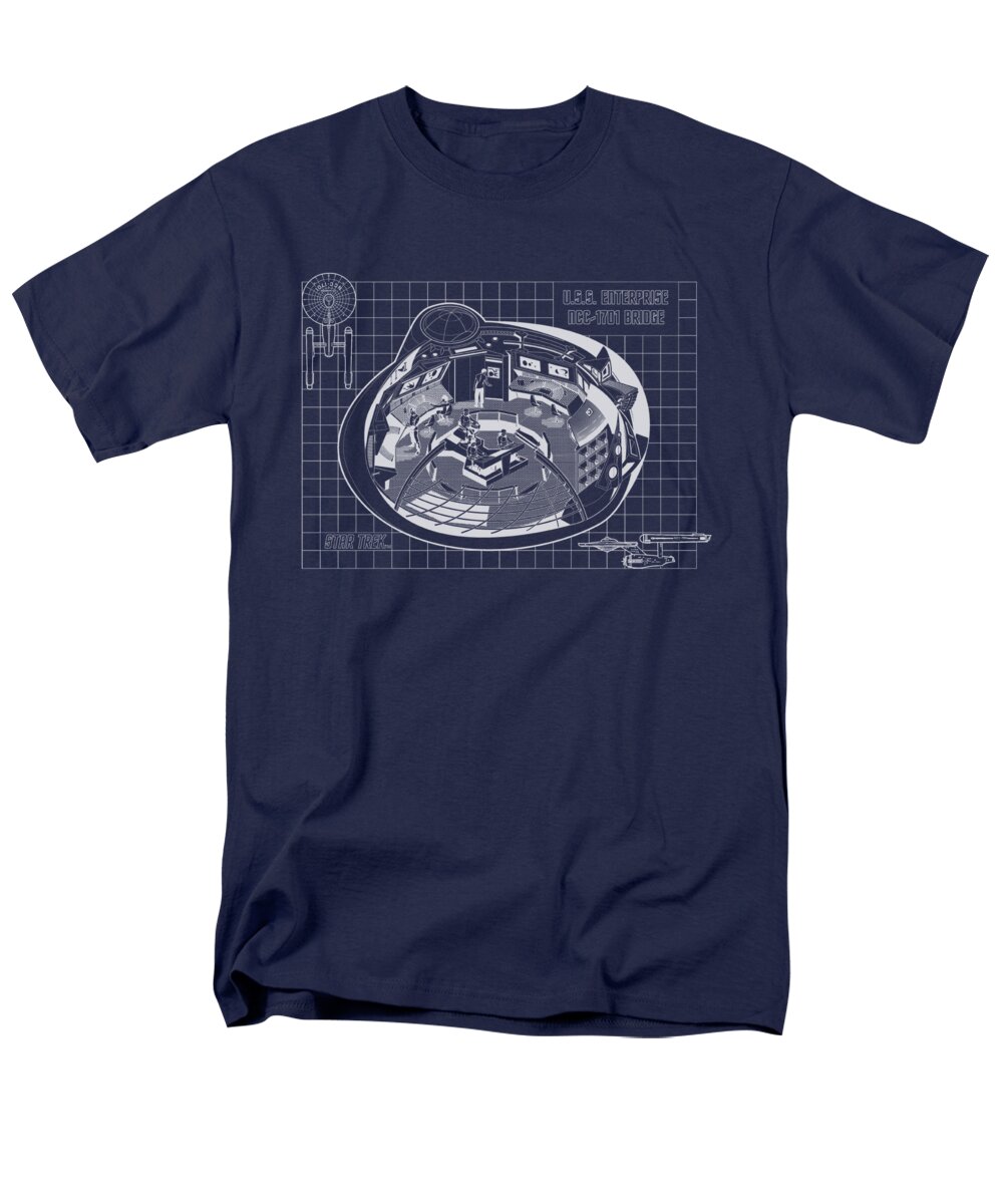 Star Trek Men's T-Shirt (Regular Fit) featuring the digital art Star Trek - Bridge Prints by Brand A