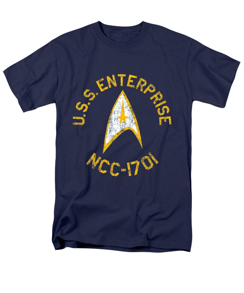  Men's T-Shirt (Regular Fit) featuring the digital art Star Trek - Collegiate by Brand A