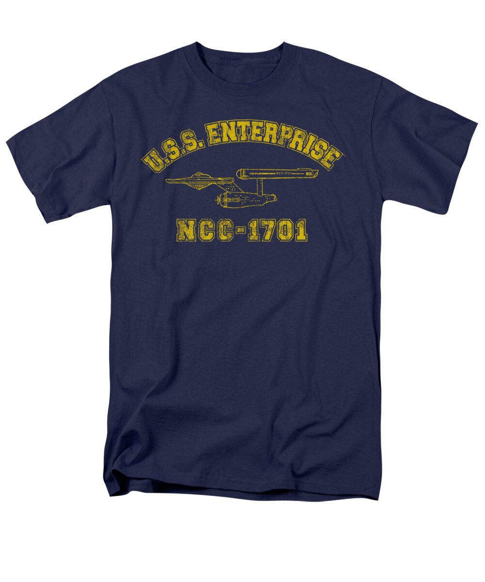 Star Trek Men's T-Shirt (Regular Fit) featuring the digital art Star Trek - Enterprise Athletic by Brand A