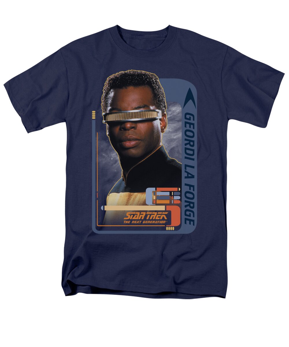 Star Trek Men's T-Shirt (Regular Fit) featuring the digital art Star Trek - Geordi Laforge by Brand A