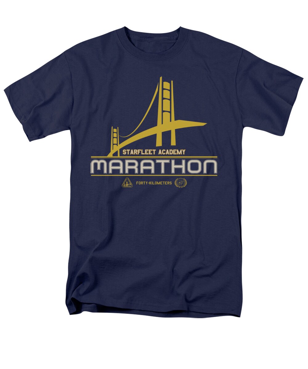 Star Trek Men's T-Shirt (Regular Fit) featuring the digital art Star Trek - Marathon Logo by Brand A