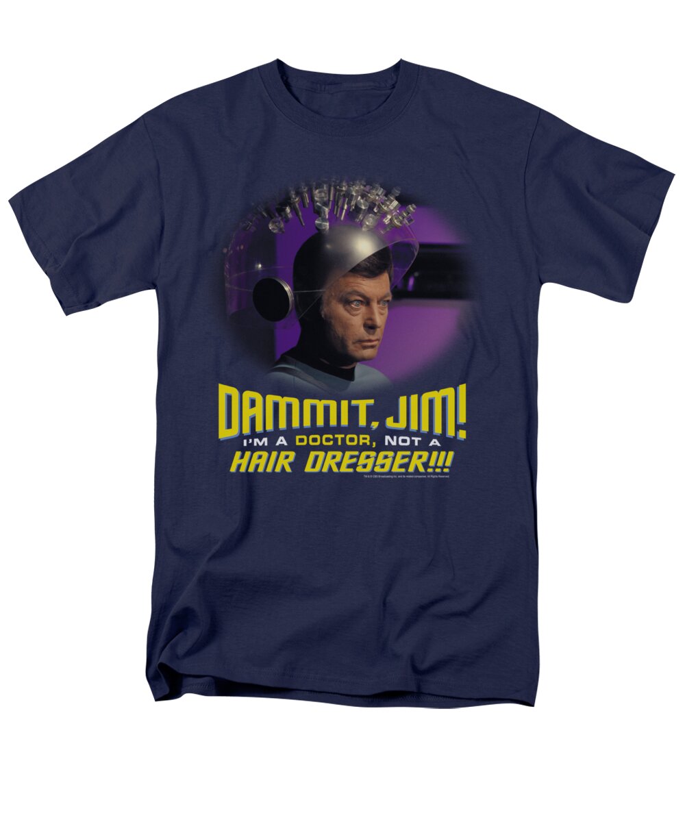 Star Trek Men's T-Shirt (Regular Fit) featuring the digital art Star Trek - Not A Hair Dresser by Brand A
