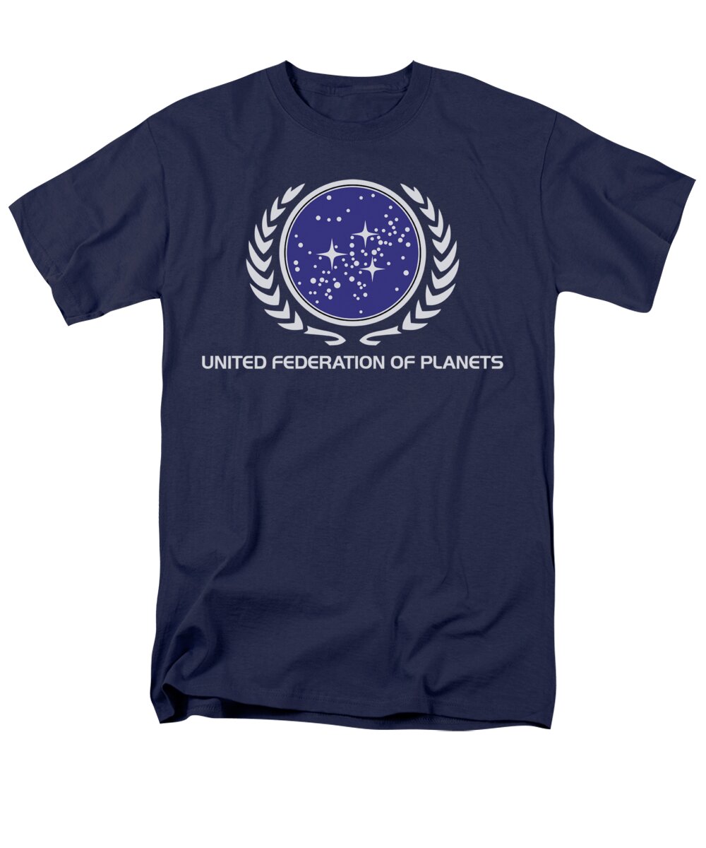 Star Trek Men's T-Shirt (Regular Fit) featuring the digital art Star Trek - United Federation Logo by Brand A