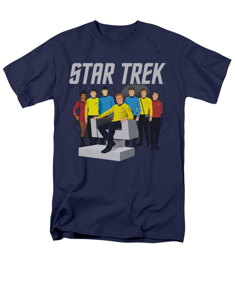 Star Trek Men's T-Shirt (Regular Fit) featuring the digital art Star Trek - Vector Crew by Brand A