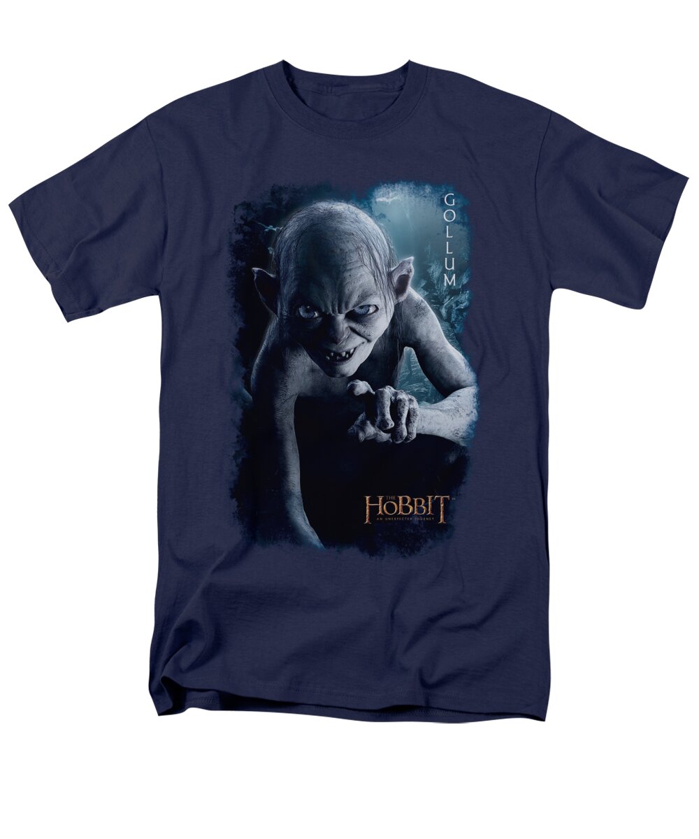 The Hobbit Men's T-Shirt (Regular Fit) featuring the digital art The Hobbit - Gollum Poster by Brand A