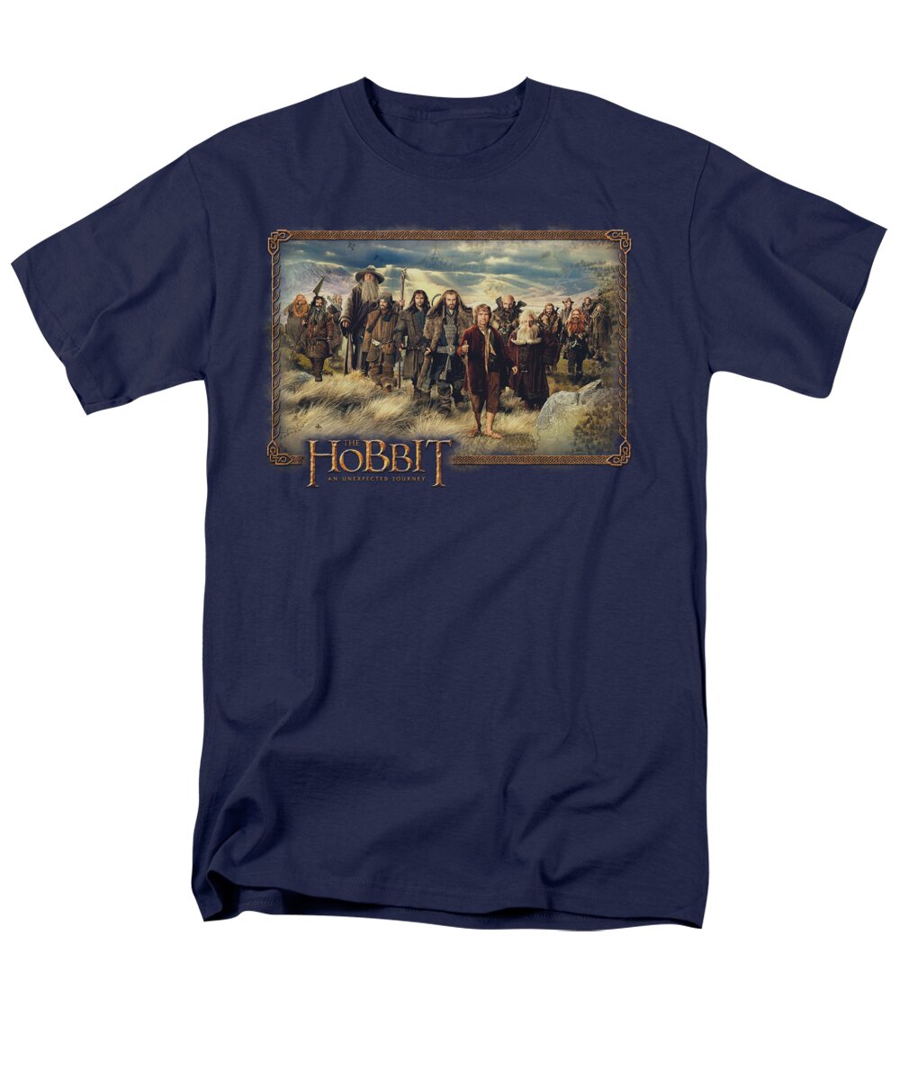 The Hobbit Men's T-Shirt (Regular Fit) featuring the digital art The Hobbit - Hobbit And Company by Brand A