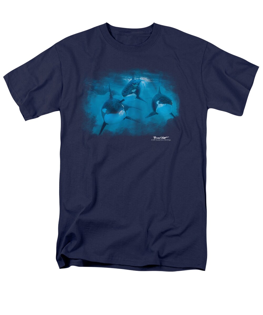 Wildlife Men's T-Shirt (Regular Fit) featuring the digital art Wildlife - Pod Of Orcas by Brand A