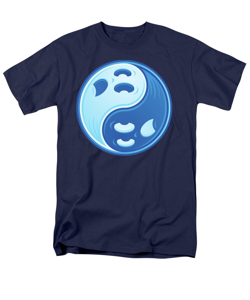 Balance Men's T-Shirt (Regular Fit) featuring the digital art Ghost Yin Yang by John Schwegel